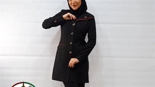 مانتو شلوار اداری پاگن دار کد 1076