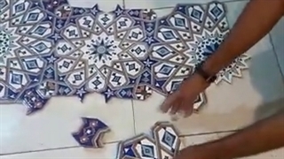 کاشی سنتی آرچی لرن | کاشی کاری ایرانی | کاشی هفت رنگ با چیدمان کاشی معرق | 2022