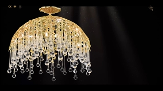 لوستر جدید برنزی کریستالی پارس لوستر فراهانی 8 شعله