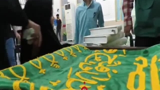 مراسم استقبال از خادمین حرم رضوی همراه با پرچم امام رضا علیه السلام درشهر سیراف خردادماه ۱۴۰۱