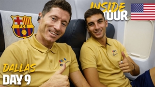 سفر بازیکنان بارسلونا به دالاس برای بازی با یوونتوس