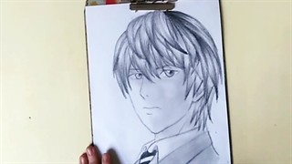 نقاشی لایت یاگامی از انیمه دفترچه مرگ