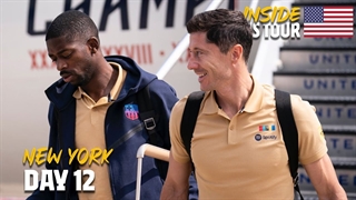 سفر بازیکنان بارسلونا به نیویورک + تمرینات