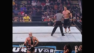 مسابقه جان سینا و کرت انگل در سروایور سریز 2005 سر کمربند wwe title