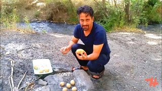 راهنمای سفر در ایران پخت سیب زمینی آتشی در هنگام طبیعتگردی گردشگری سایروس توریست