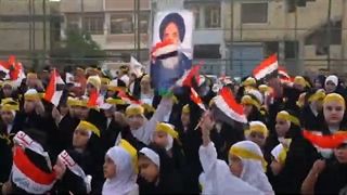 سرود جهانی سلام یا مهدی در منطقه الکریعات بغداد