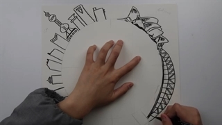 ایده کاردستی چرخان با بشقاب یکبارمصرف