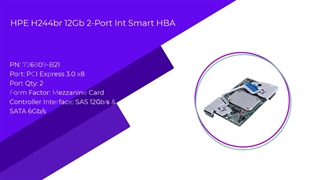 رید کنترلر HBA هوشمند سرور اچ پی HPE H244br 12Gb 2-ports Int Smart Host Bus Adapter با پارت نامبر 726809-B21