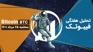 تحلیل هفتگی فیبوتک - بیت کوین - سه شنبه 25 مرداد 1401