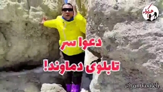 دعوا بر سر عکس گرفتن با تابلوی قله دماوند