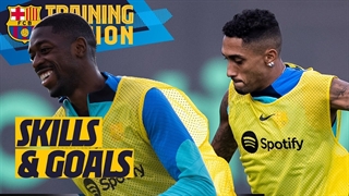 تمرین پنجشنبه بارسلونا : پریدن , دریبل و گل کوچیک