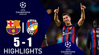 خلاصه بازی بارسلونا 5-1 ویکتوریا پلزن ( 16 شهریور 1401 )