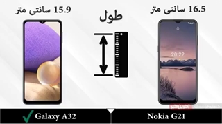 مقایسه گوشی Nokia G21 با Samsung Galaxy A32