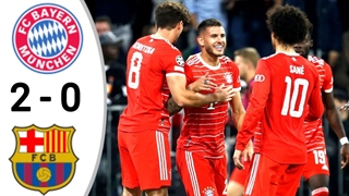 خلاصه بازی بایرن مونیخ 2-0 بارسلونا ( 22 شهریور 1401 )