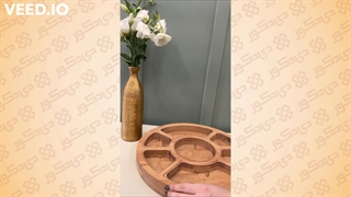 خرید اردوخوری گرد چوبی ۷ خانه