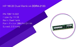 رم سرور اچ پی ایHP/HPE 16GB Dual Rank x4 DDR4-2133 با پارت نامبر 726719-B21