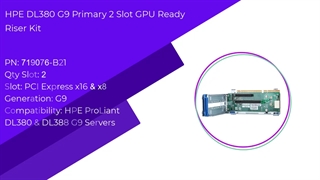 کارت رایزر اچ پیHPE DL380 Gen9 Primary 2 Slot GPU Ready Riser Kit با پارت نامبر 719076-B21