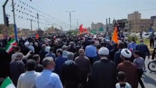 تجمع مردم اهواز در اعتراض به آشوب های اخیر