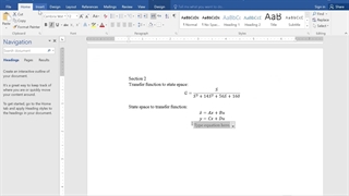 نوشتن ماتریس در ورد (word)