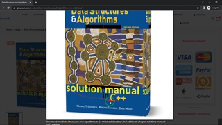 Data Structures and Algorithms in C++ Michael Goodrich 2nd edition solutions manual pdf