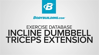 پشت بازو روی نیمکت شیب دار جفت دمبل