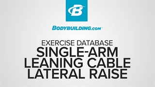 سیم کش تک دست خم شده Single-Arm Leaning Cable Lateral Raise