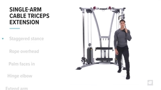 پشت بازو سیم کش تک دست از پشت Cable One Arm Tricep Extension