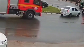 صحنه ای جالب قبل از وقوع حادثه