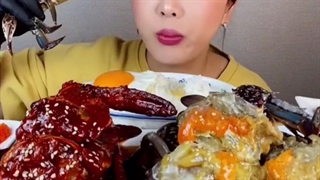 اسمرفود/کوتاه/خوردن تخم مرغ/پای خرچنگ..=/../برنج با مخلفات/جلبک