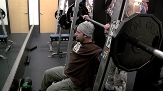 پرس شانه اسمیت از پشت گردن Smith Machine Behind-The-Neck Press