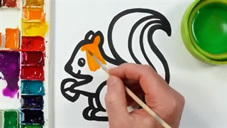 آموزش نقاشی سنجاب