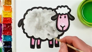 نقاشی گوسفند