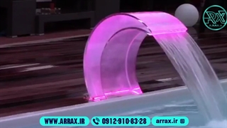 نازل کرتین طرح شیشه با نورپردازی