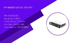 هارد سرور اچ پی HP 600GB SAS 6G 10K SFF DP ENT HDD با پارت نامبر 581286-B21