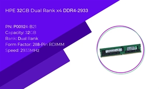 رم سرور اچ پی HP/HPE 32GB Dual Rank x4 DDR4-2933 با پارت نامبر P00924-B21