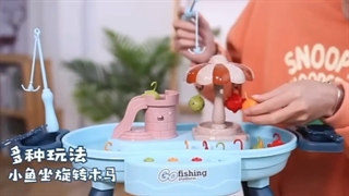 ماهیگیری اسباب بازی همراه با آبشار