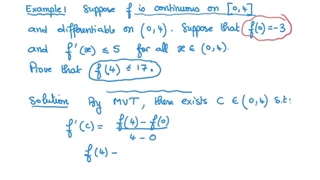 Applications of the Mean Value Theorem