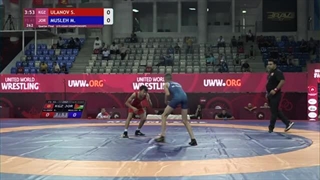 1/4 FS - 41 kg: S. ULANOV (KGZ) v. M. MUSLEH (JOR)