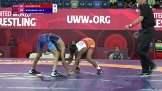 1/4 FS - 41 kg: D. DASHRATH (IND) v. A. MOHAMMADI MO (IRI)