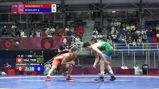1/4 FS - 65 kg: T. NORUZBEKOV (KGZ) v. A. BEGENJOV (TKM)
