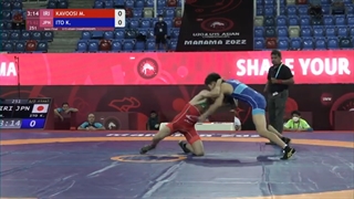 1/2 FS - 62 kg: M. KAVOOSI (IRI) v. K. ITO (JPN)