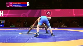 BRONZE FS - 85 kg: N. AMANZHOL (KAZ) v. N. BAYARBAT (MGL)