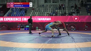 Round 3 FS - 85 kg: N. BAYARBAT (MGL) v. N. AMANZHOL (KAZ)