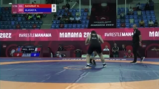 Round 1 FS - 85 kg: N. BAYARBAT (MGL) v. K. ALASAD (BRN)