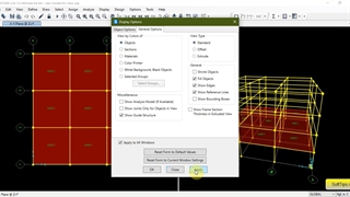 9-standard,offset,extrude view in sap2000