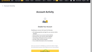 آموزش دیزیبل کردن حساب بایننس