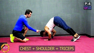 تمرین سینه ، سرشانه و پشت بازو در خانه ( ورزش در منزل ) چالش شماره چهار