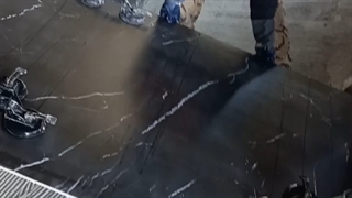 نصب اسلب کف 120*300 به صورت چسبی با همتراز