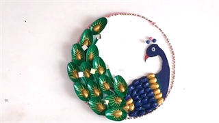 ساخت طاووس با قاشق یکبارمصرف