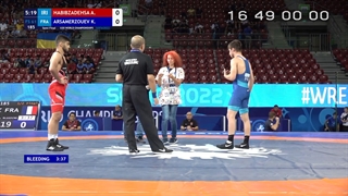 12 FS - 61 kg A HABIBZADEHSA (IRI) v K ARSAMERZOUEV (FRA)